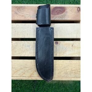 Vintage Buck Knife Model #119 Special with Leather Belt Sheath- Black